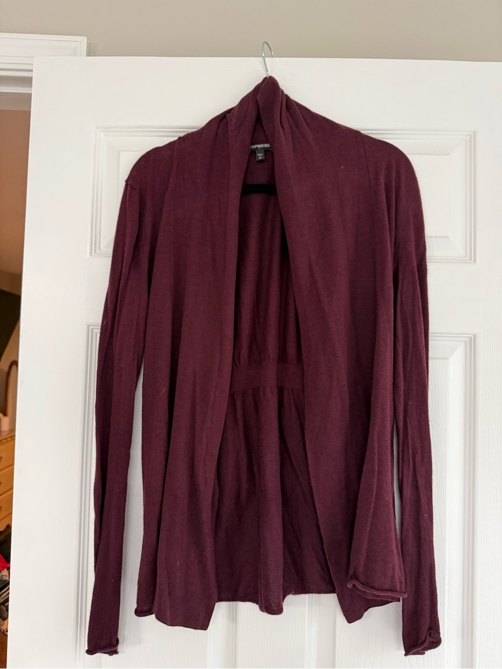 Express Wine Open-Front Women’s Cardigan